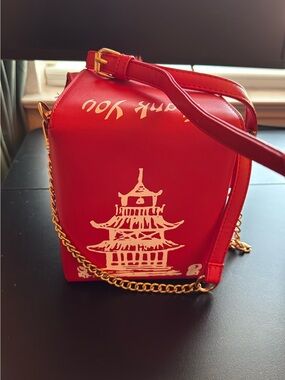 Red Pagoda Graphic Crossbody Bag - Women